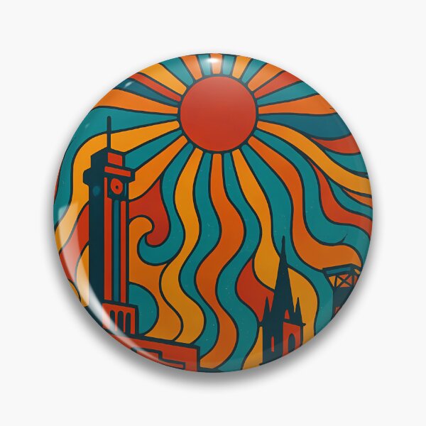 Item preview, Trippy Psychedelic Poster of Ostrava | Neon Industrial Skyline | Surreal Czech Cityscape Art designed and sold by PaintedPixels01.