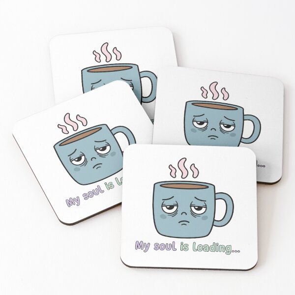 Item preview, My Soul Is Loading Tired Coffee Mug Illustration designed and sold by The Roast Post.