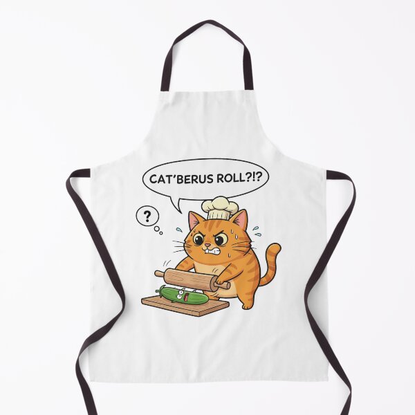 Item preview, Cat’berus Roll Angry Baker Cat Pun designed and sold by arossvy.