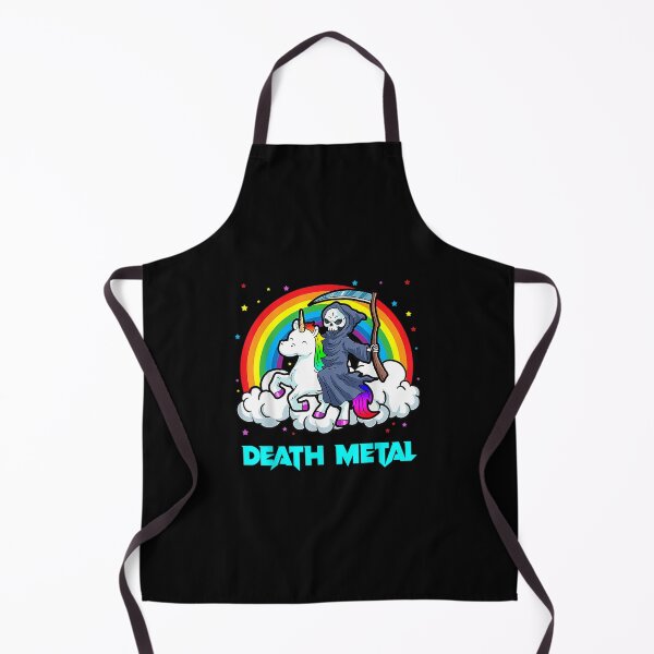 Item preview,  Death Metal Shirts Unicorn Rainbow Grim Reaper Heavy Metal designed and sold by poyefx.