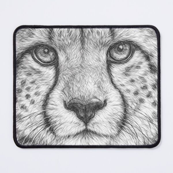 Item preview, Cheetah Pencil Sketch Portrait – Black and White Wildlife Drawing, Realistic Big Cat Art, Monochrome Safari Animal Illustration designed and sold by Leon Woods Pencil Art.