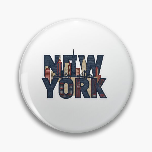 Item preview, Stitched Skyline New York – Urban Embroidery City Sticker designed and sold by Imaginarium of Chaos falcon88 .
