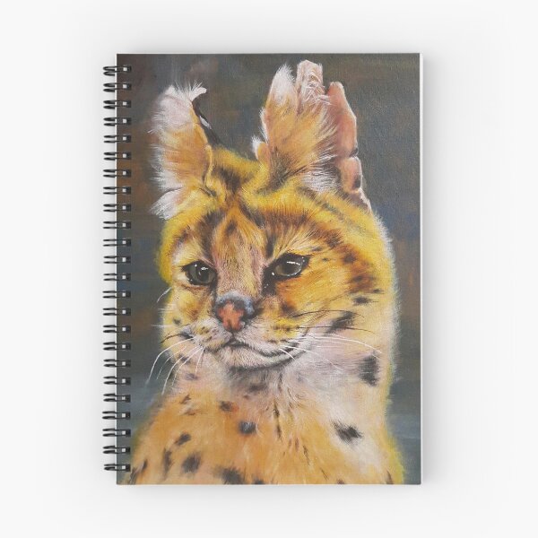 Item preview, Serval wild portrait wild nature cat designed and sold by SoNataArt.