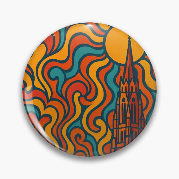 Item preview, Trippy Psychedelic Poster of Osijek | Neon Drava River Skyline | Surreal Croatian Cityscape Art designed and sold by PaintedPixels01.