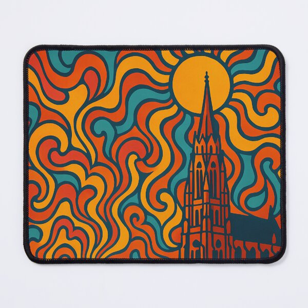 Item preview, Trippy Psychedelic Poster of Osijek | Neon Drava River Skyline | Surreal Croatian Cityscape Art designed and sold by PaintedPixels01.