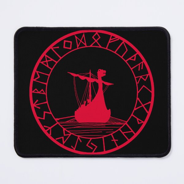 Item preview, Viking longship and compass (red) designed and sold by Lagueny.