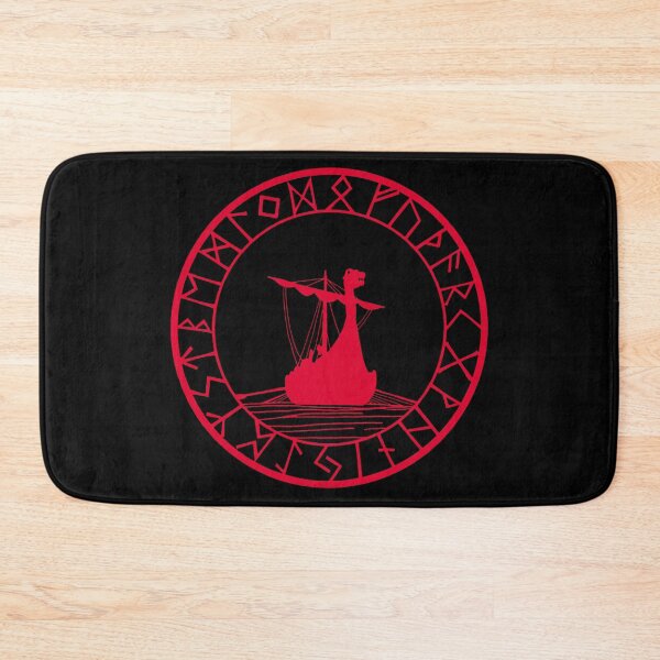 Item preview, Viking longship and compass (red) designed and sold by Lagueny.