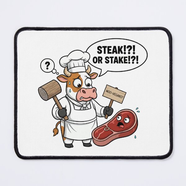 Item preview, Moo-Vegan Cow - Steak or Stake? designed and sold by arossvy.