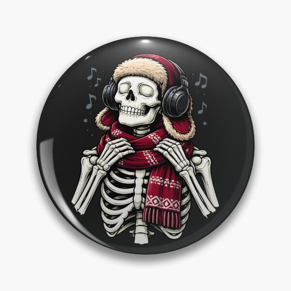 Item preview, Music Lover Skeleton – Cozy Winter Headphones Aesthetic Art designed and sold by ColorSplash123.