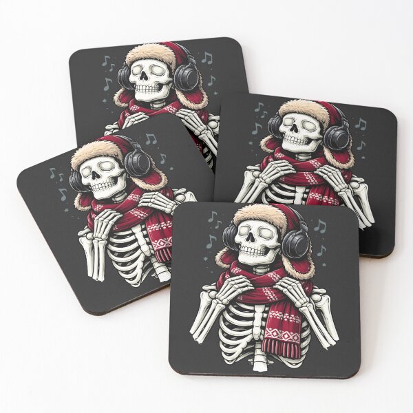 Item preview, Music Lover Skeleton – Cozy Winter Headphones Aesthetic Art designed and sold by ColorSplash123.