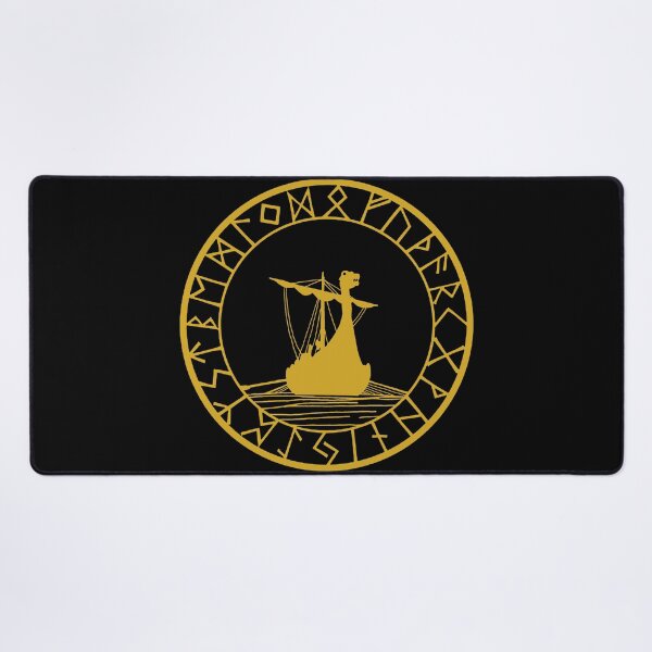Item preview, Viking longship and compass (yellow) designed and sold by Lagueny.