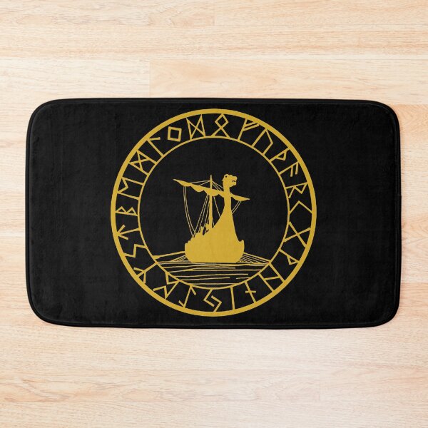 Item preview, Viking longship and compass (yellow) designed and sold by Lagueny.
