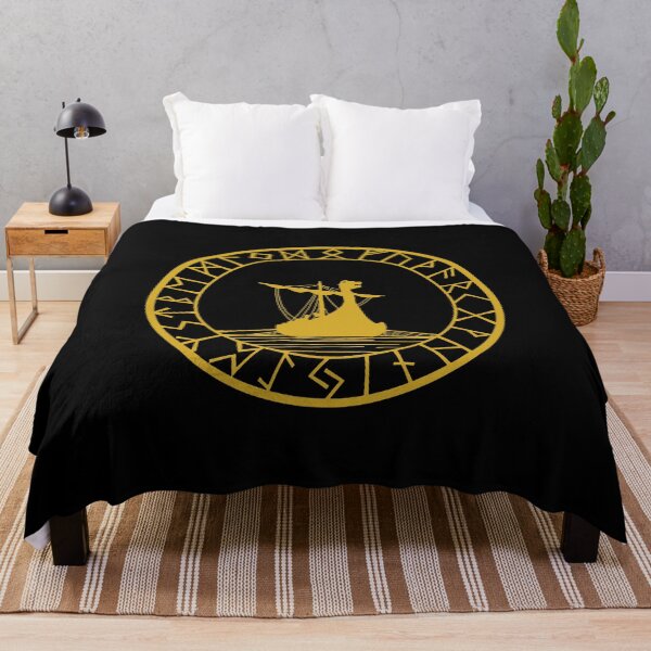 Item preview, Viking longship and compass (yellow) designed and sold by Lagueny.