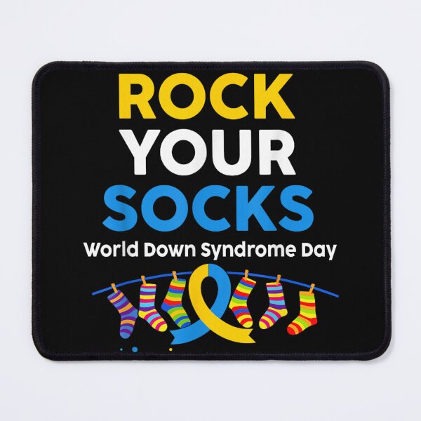 Item preview, Rock Your Socks World Down Syndrome Day Awareness Ribbon Colorful Socks Art designed and sold by GenioFin.