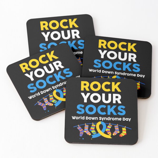 Item preview, Rock Your Socks World Down Syndrome Day Awareness Ribbon Colorful Socks Art designed and sold by GenioFin.