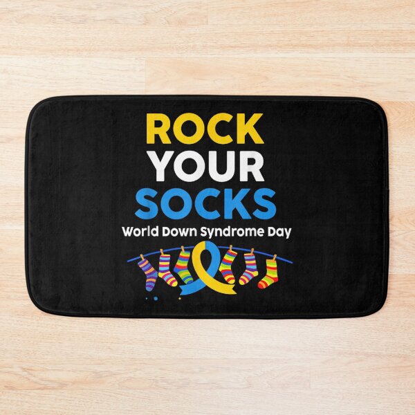 Item preview, Rock Your Socks World Down Syndrome Day Awareness Ribbon Colorful Socks Art designed and sold by GenioFin.