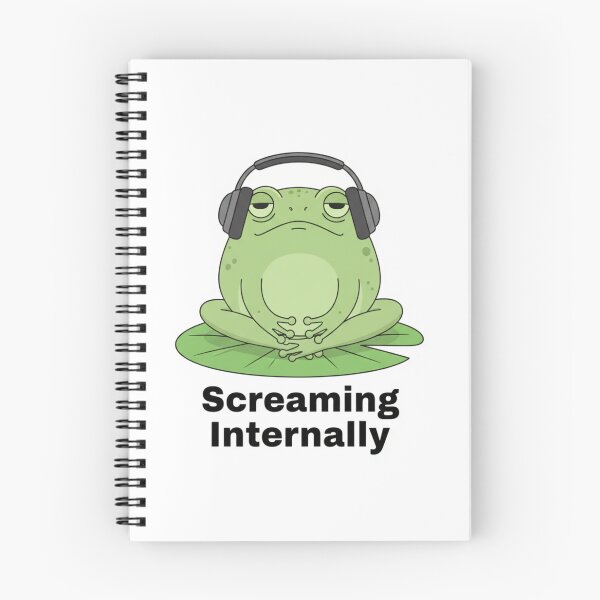 Item preview, Screaming Internally Funny Grumpy Frog Sticker designed and sold by The Roast Post.