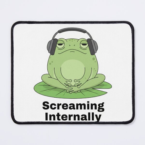 Item preview, Screaming Internally Funny Grumpy Frog Sticker designed and sold by The Roast Post.