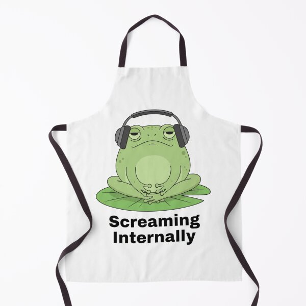 Item preview, Screaming Internally Funny Grumpy Frog Sticker designed and sold by The Roast Post.