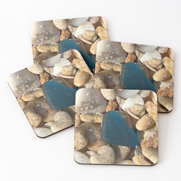 Item preview, Turquoise seaglass on the beach designed and sold by Jums-Med.