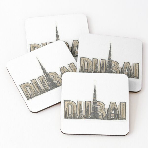 Item preview, Dubai Threaded Skyline – Luxury Embroidery City Art designed and sold by Imaginarium of Chaos falcon88 .