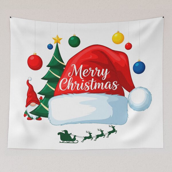 Item preview, Digital Graphic Design: Merry Christmas, Santa Hat & Gnome Style designed and sold by Meme Dreamscape.