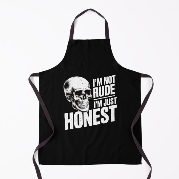 Artikelvorschau, Ich bin nicht unhöflich, ich bin nur ehrlich – Cooles Totenkopf-T-Shirt mit frechem, sarkastischem Spruch entworfen und verkauft von ABLAT-CREATIONS.