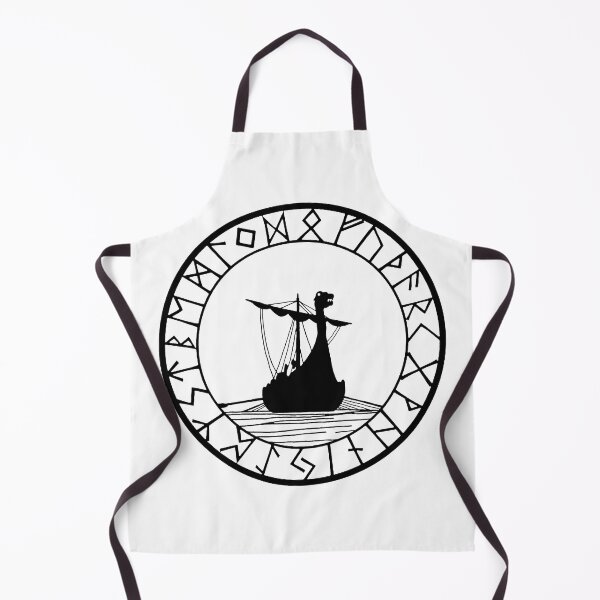 Item preview, Viking longship and compass (black) designed and sold by Lagueny.