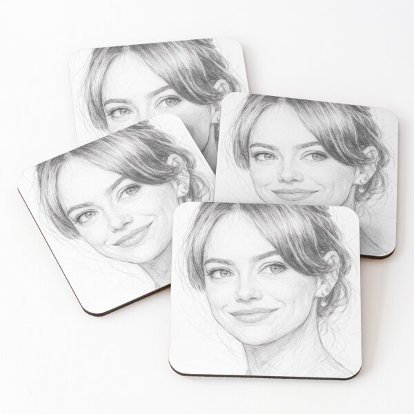 Item preview, Famous American Actress Pencil Sketch Portrait – Black and White Celebrity Drawing, Realistic Hollywood Star, Monochrome Graphite Art designed and sold by Leon Woods Pencil Art.