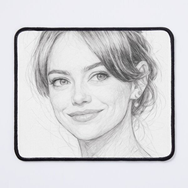 Item preview, Famous American Actress Pencil Sketch Portrait – Black and White Celebrity Drawing, Realistic Hollywood Star, Monochrome Graphite Art designed and sold by Leon Woods Pencil Art.