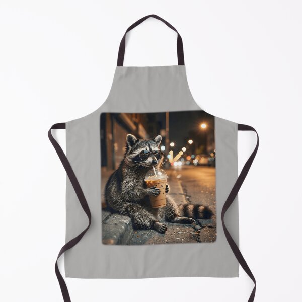 Item preview, Raccoon Drinking Iced Coffee Funny Animal Meme Men Women  designed and sold by MabelWells.