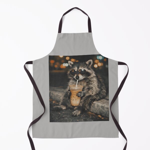 Item preview, Raccoon Drinking Iced Coffee Funny Animal Meme Men Women  designed and sold by MabelWells.
