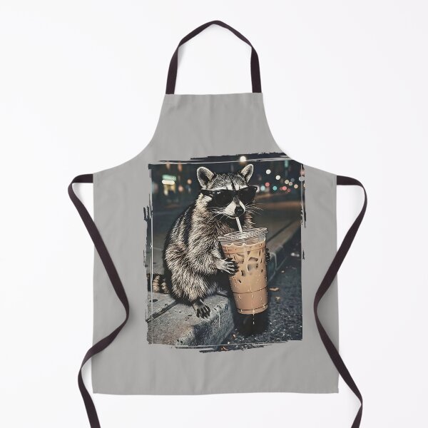 Item preview, Raccoon Drinking Iced Coffee Funny Animal Meme Men Women designed and sold by MabelWells.
