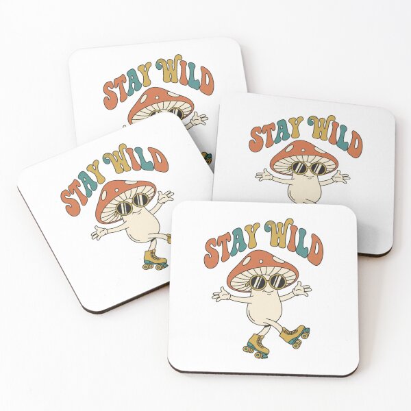 Item preview, Stay Wild Retro Mushroom Roller Skating Sticker designed and sold by The Roast Post.