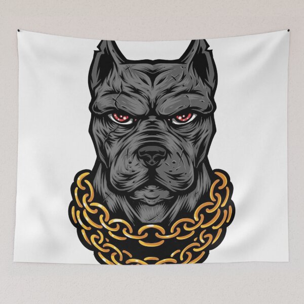 Item preview, Gangster Pitbull With Gold Chain designed and sold by StreetVibe-IND.
