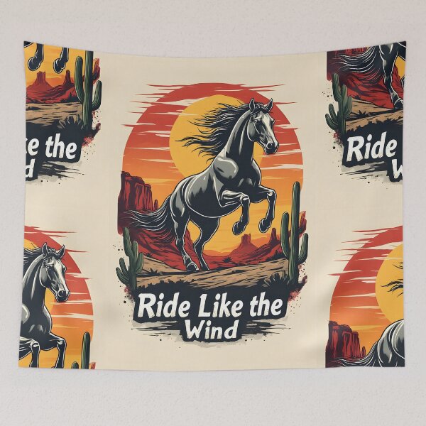 Item preview, Ride Like the Wind – Wild Western Horse Illustration designed and sold by owi-art.