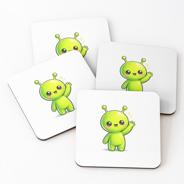 Item preview, Neon Lime Kawaii Alien designed and sold by ciricsolmasy.