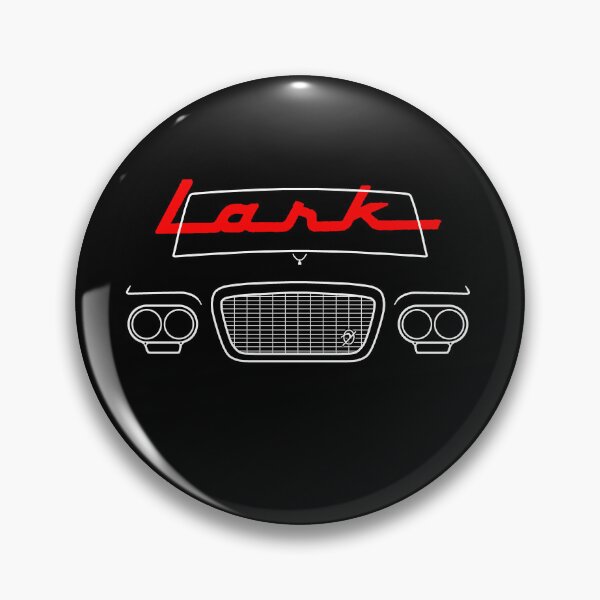 Item preview, Studebaker Lark 1960s classic car white outline with logo designed and sold by soitwouldseem.
