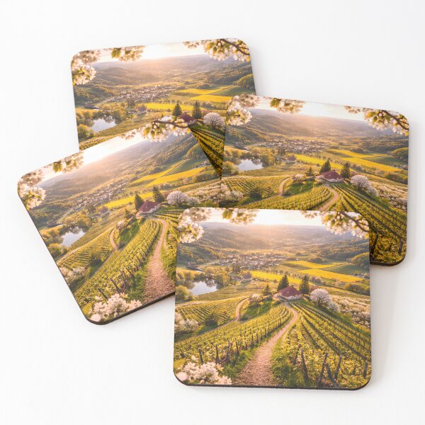 Item preview, Golden Vineyard Hills at Sunset designed and sold by Yomere.