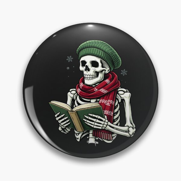 Item preview, Bookworm Cozy Skeleton – Winter Reading Aesthetic Art designed and sold by ColorSplash123.