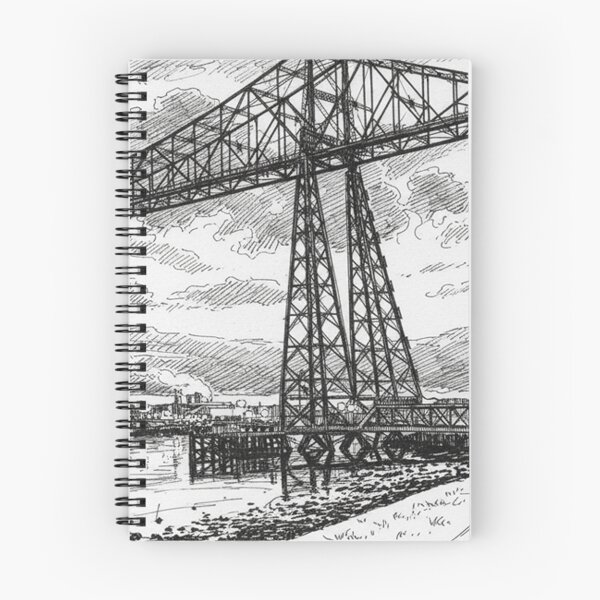 Item preview, Industrial Blueprint: Transporter Bridge Ink Sketch designed and sold by VistaPainterArt.