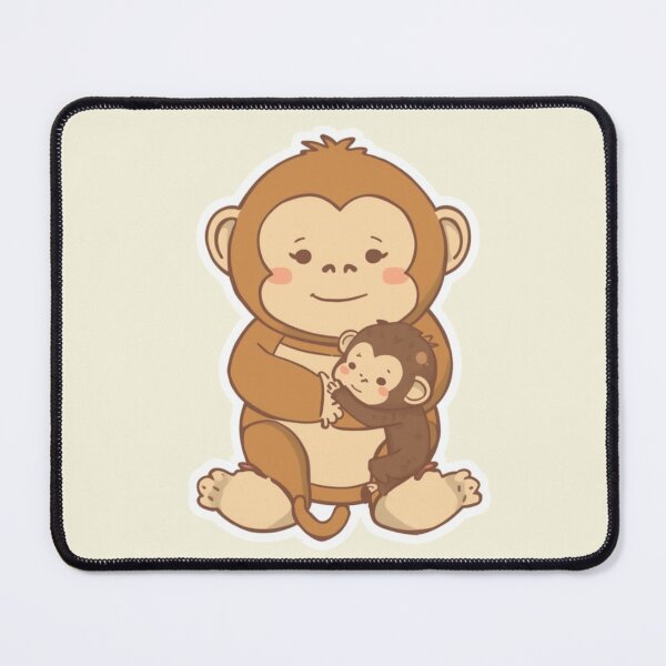 Item preview, Punch-kun – Still Beside Me Minimal Monkey Hug Illustration designed and sold by Irene Catchmind.