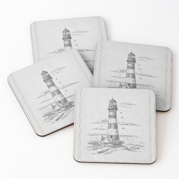 Item preview, The Sandbar Beacon Lighthouse | Vintage Nautical Wall Art designed and sold by Tiki Cove.