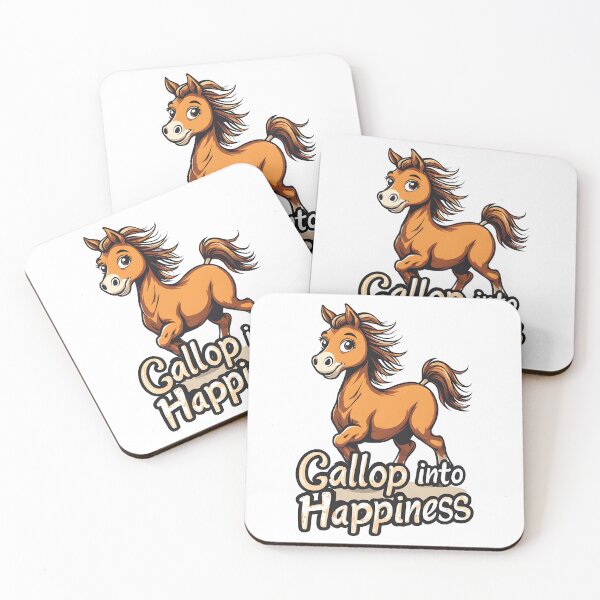 Item preview, Gallop Into Happiness – Cute Horse Illustration  designed and sold by owi-art.