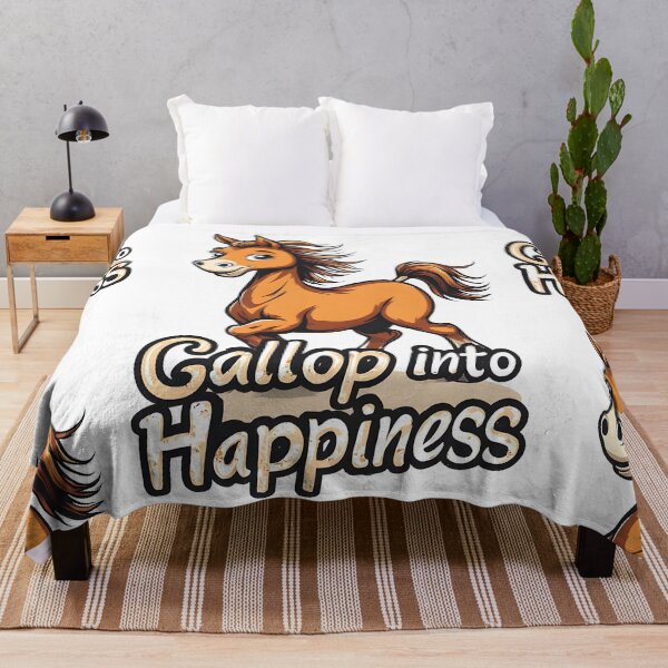 Item preview, Gallop Into Happiness – Cute Horse Illustration  designed and sold by owi-art.