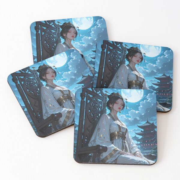 Item preview, EMPRESS YUE LIAN Moonlit Fantasy Anime Illustration Poster designed and sold by BorgSpareParts.