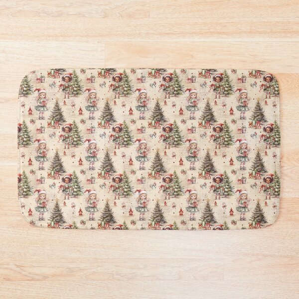 Item preview, Vintage Christmas Elves, Gifts and Trees Pattern designed and sold by LouieVanille.