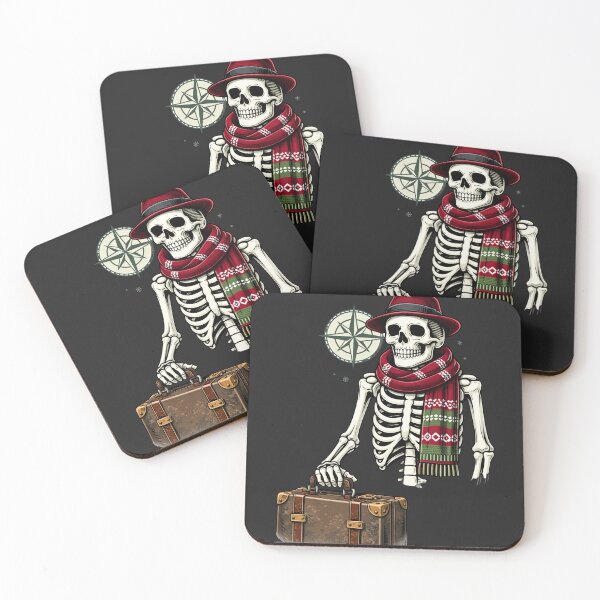 Item preview, Travel Explorer Winter Skeleton – Vintage Adventure Aesthetic Art designed and sold by ColorSplash123.