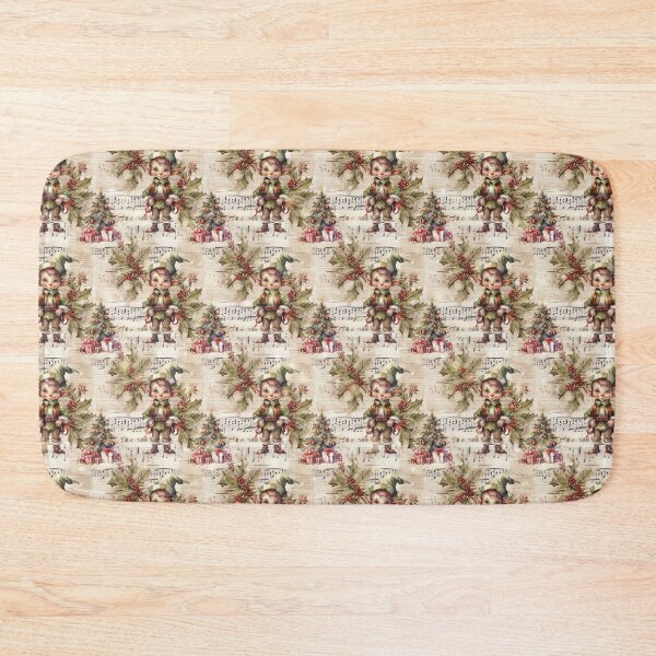 Item preview, Vintage Christmas Elves, Gifts and Trees Pattern designed and sold by LouieVanille.