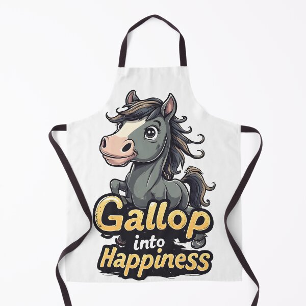 Item preview, Gallop Onto Happiness – Cute Inspirational Horse Art designed and sold by owi-art.